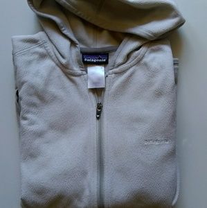 Patagonia women L gray fleece jacket long sleeve